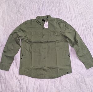 prAna Palisades Ripstop Field Shirt Ivy Green Size Medium NWT